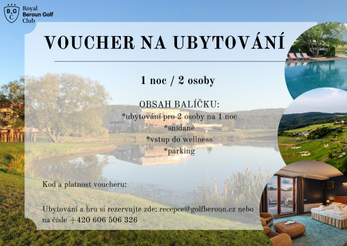 Dárkový poukaz na ubytování 2 osoby/ 1 noc